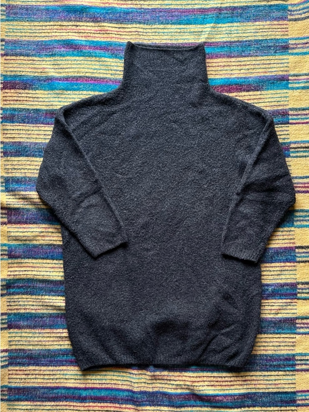 Aerie - Charcoal Gray Cozy Turtleneck Sweater Dress - L